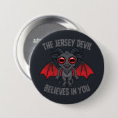 De Jersey Devil Gelooft in Jou Ronde Button 7,6 Cm (Voorkant /achterkant)
