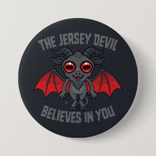De Jersey Devil Gelooft in Jou Ronde Button 7,6 Cm (Voorkant)