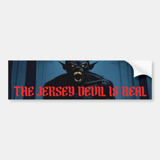 De Jersey Devil is echt Bumpersticker (Voorkant)