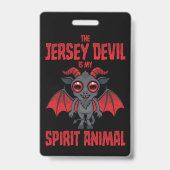 De Jersey Devil is mijn spirituele dier Badge (Achterkant)