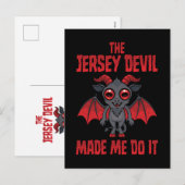 De Jersey Devil Liet Me Het Doen Feestdagenkaart (Voorkant / Achterkant)