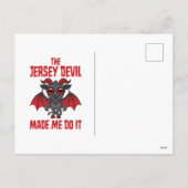 De Jersey Devil Liet Me Het Doen Feestdagenkaart (Achterkant)