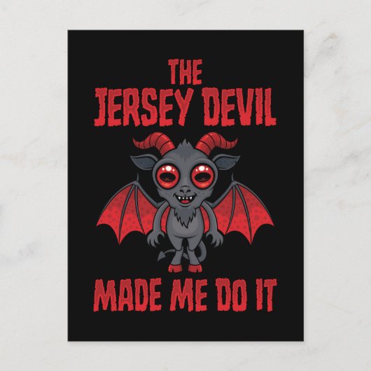 De Jersey Devil Liet Me Het Doen Feestdagenkaart (Voorkant)