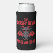 De Jersey Devil Liet Me Het Doen Seltzer Blikjeskoeler (Seltzer Achterkant)