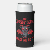De Jersey Devil Liet Me Het Doen Seltzer Blikjeskoeler (Seltzer Voorkant)
