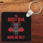 De Jersey Devil Liet Me Het Doen Sleutelhanger (Achterkant)