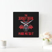 De Jersey Devil Liet Me Het Doen Vierkante Klok (Huis)