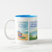 De Jersey Scene van de Georgina Troy-Mok Tweekleurige Koffiemok (Links)