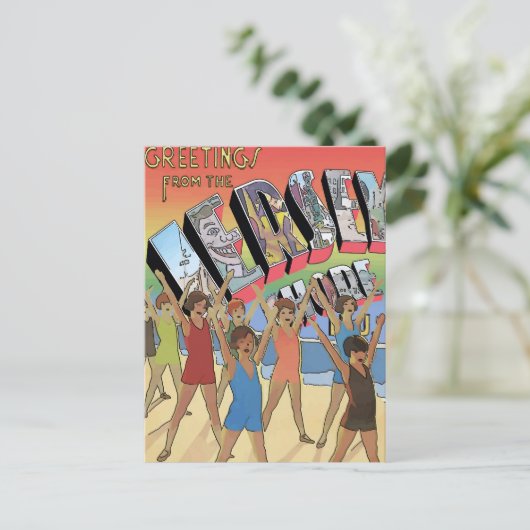 De Jersey Shore  Groeten Art Briefkaart (Staand voorkant)
