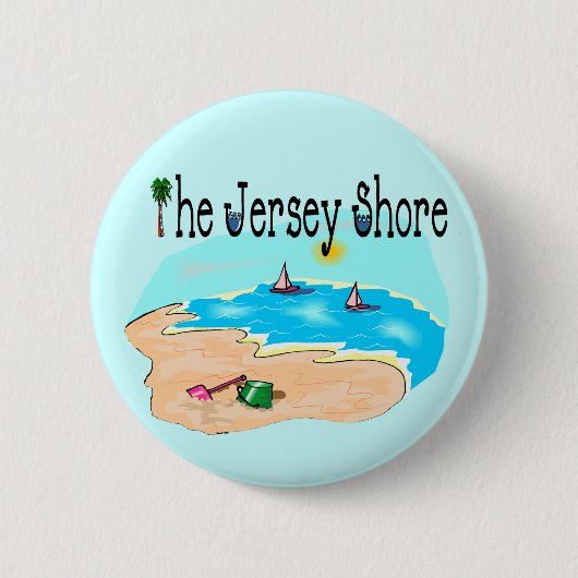 De Jersey Shore Ronde Button 5,7 Cm (Voorkant)