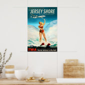 De Jersey Shore TWA Trans World Airlines Poster (Keuken)