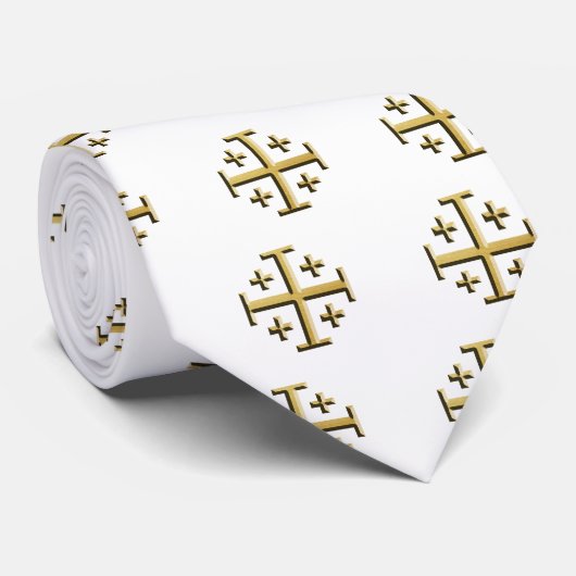 De Jerusalem Cross - Gold Beveled Edition Stropdas (Opgerold)