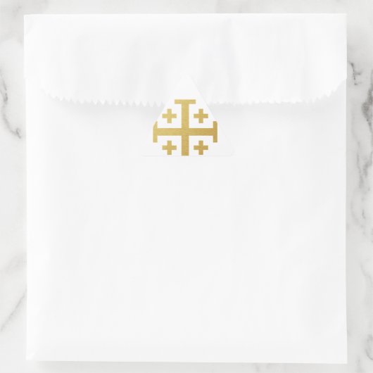 De Jerusalem Cross - Gold Edition Sticker (Tas)