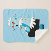 De Jestons | Rosie de Robot Sherpa Deken (Voorkant (horizontaal))