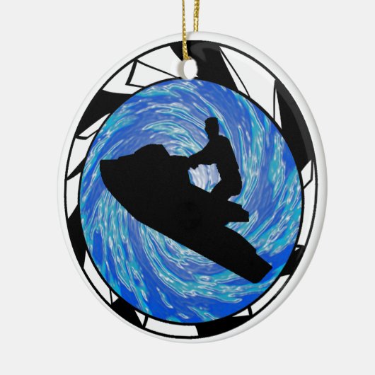 DE JET SKI KERAMISCH ORNAMENT (Links)