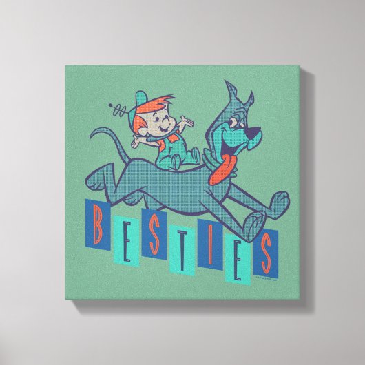 De Jetsons | Elroy & Astro Besties Canvas Afdruk (Voorkant)
