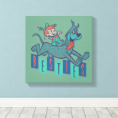 De Jetsons | Elroy & Astro Besties Canvas Afdruk (Insitu (Houten vloer))