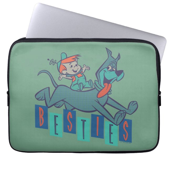 De Jetsons | Elroy & Astro Besties Laptop Sleeve (Voorkant)