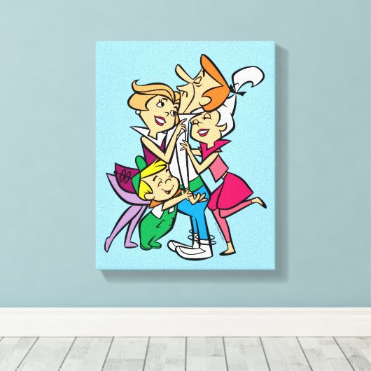 De Jetsons | Familie Canvas Afdruk (Insitu (Houten vloer))