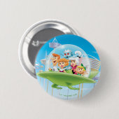 De Jetsons | Familie vliegende auto Ronde Button 5,7 Cm (Voorkant /achterkant)