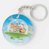 De Jetsons | Familie vliegende auto Sleutelhanger (Achterkant)