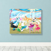 De Jetsons | Familiedanpartij Canvas Afdruk (Insitu (Houten vloer))
