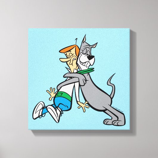 De Jetsons | George & Astro Hug Canvas Afdruk (Voorkant)