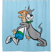 De Jetsons | George & Astro Hug Douchegordijn (Voorkant)