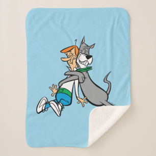 De Jetsons   George & Astro Hug Sherpa Deken