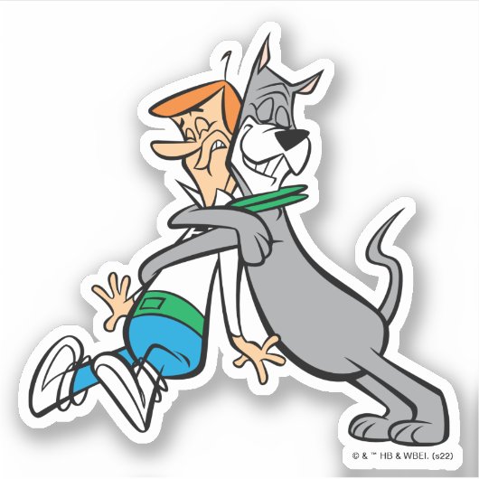 De Jetsons | George & Astro Hug Sticker (Voorkant)