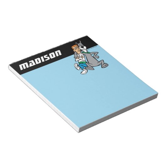 De Jetsons | George & Astro | Jouw namen toevoegen Notitieblok (Schuin)