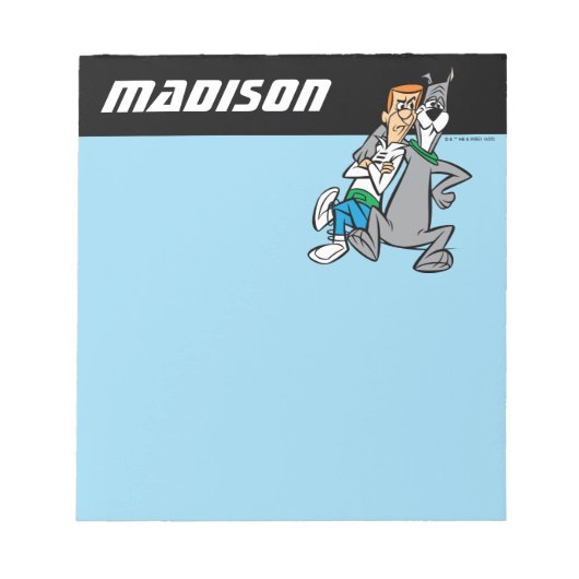 De Jetsons | George & Astro | Jouw namen toevoegen Notitieblok (Voorkant)