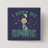 De Jetsons | Ik heb mijn ruimte nodig Vierkante Button 5,1 Cm (Voorkant)