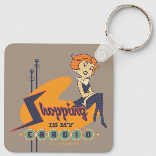 De Jetsons | Winkelen is mijn therapie Sleutelhanger (Achterkant)