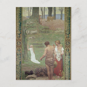 De jeugd van St. Genevieve Briefkaart