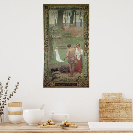 De jeugd van St. Genevieve Poster (Keuken)