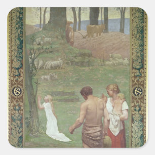 De jeugd van St. Genevieve Vierkante Sticker