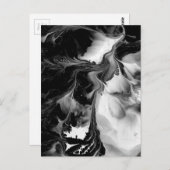 DE JIN EN DE YANG (zwart-wit abstracte kunst) ~. Briefkaart (Voorkant / Achterkant)