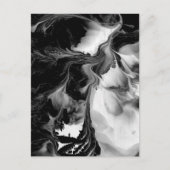 DE JIN EN DE YANG (zwart-wit abstracte kunst) ~. Briefkaart (Voorkant)