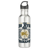 De Jiu Jitsu Mat is mijn therapeut Waterfles (Voorkant)