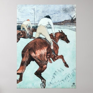 De Jockey tekening door Henri de Toulouse-Lautrec Poster