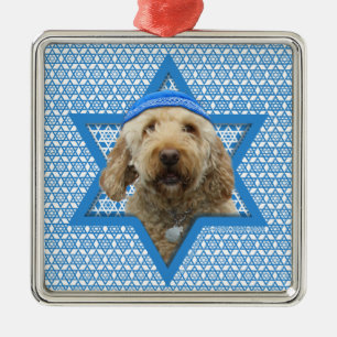 De Jodenster van de Chanoeka - GoldenDoodle Metalen Ornament