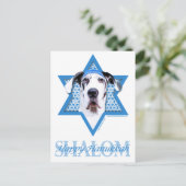 De Jodenster van de Chanoeka - Great dane - Feestdagenkaart (Staand voorkant)