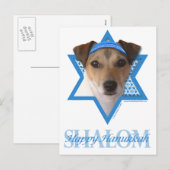 De Jodenster van de Chanoeka - Hefboom Russell Feestdagenkaart (Voorkant / Achterkant)