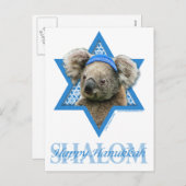 De Jodenster van de Chanoeka - Koala Feestdagenkaart (Voorkant / Achterkant)