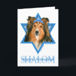 De Jodenster van de Chanoeka - Sheltie Feestdagen Kaart<br><div class="desc">Wat tot gezegde Gelukkige Chanoeka kon maken meer pret dan hebbend deze Hond die Sheltie die een Yamaka dragen door de Jodenster wordt omringd. Dit capricieuze vakantieontwerp zal zeker zijn om uw vrienden en familie evenals andere dierenvrienden te verrukken. Dit ontwerp is beschikbaar in meer dan 100 Hondenrassen. Als u...</div>