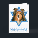 De Jodenster van de Chanoeka - Sheltie Feestdagen Kaart<br><div class="desc">Wat tot gezegde Gelukkige Chanoeka kon maken meer pret dan hebbend deze Hond die Sheltie die een Yamaka dragen door de Jodenster wordt omringd. Dit capricieuze vakantieontwerp zal zeker zijn om uw vrienden en familie evenals andere dierenvrienden te verrukken. Dit ontwerp is beschikbaar in meer dan 100 Hondenrassen. Als u...</div>