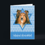 De Jodenster van de Chanoeka - Sheltie Feestdagen Kaart<br><div class="desc">Wat tot gezegde Gelukkige Chanoeka kon maken meer pret dan hebbend deze Hond die Sheltie die een Yamaka dragen door de Jodenster wordt omringd. Dit capricieuze vakantieontwerp zal zeker zijn om uw vrienden en familie evenals andere dierenvrienden te verrukken. Dit ontwerp is beschikbaar in meer dan 100 Hondenrassen. Als u...</div>