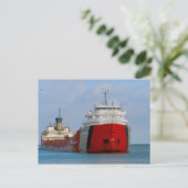 De John G. Munson Ship op Lake Superior Briefkaart (Staand voorkant)