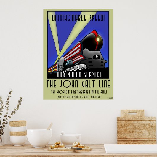 De John Galt Line Poster (Keuken)